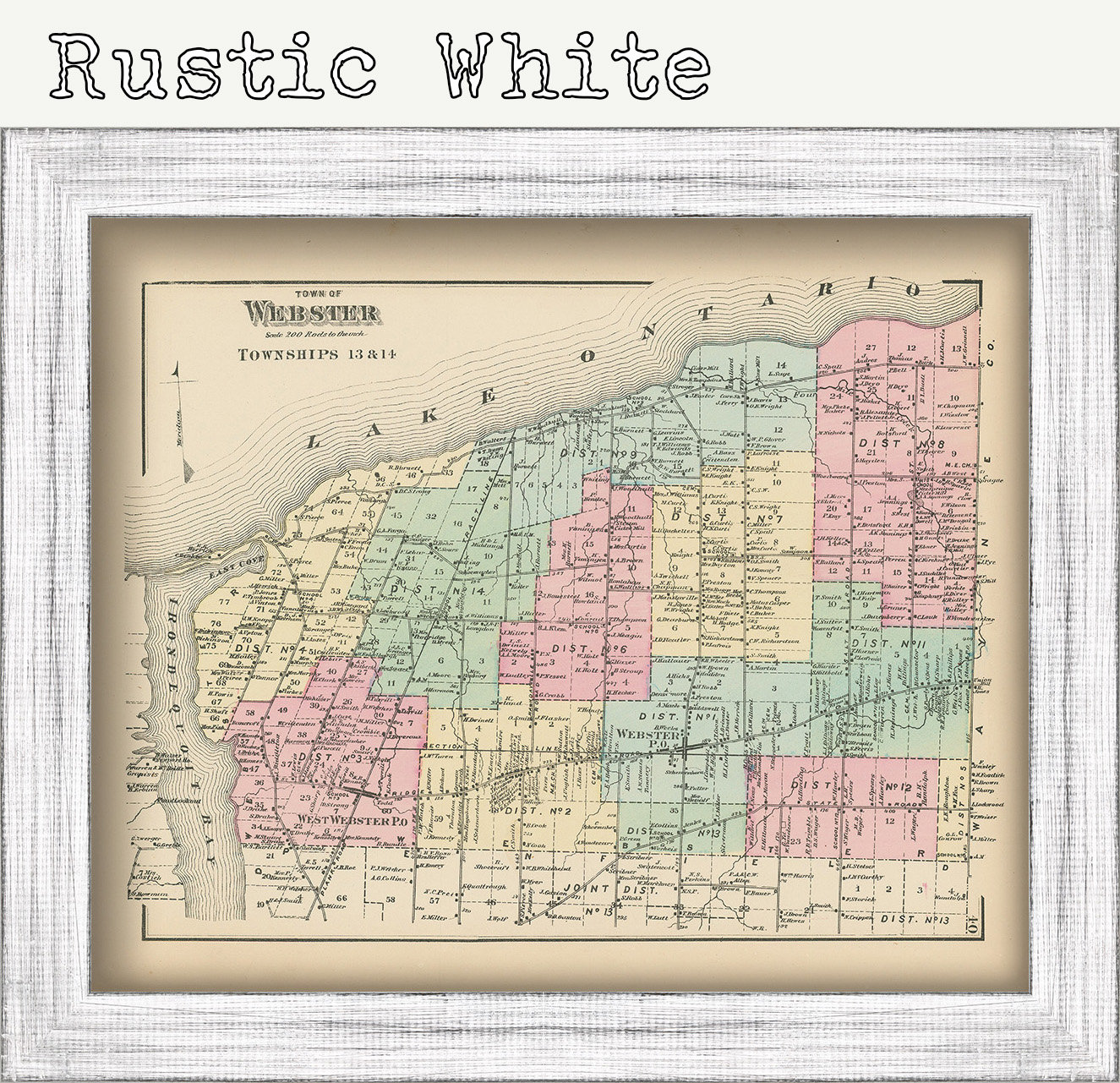 Town of WEBSTER, New York 1872 Map