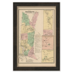 Town of JEFFERSON, Morris County, New Jersey 1868 - Replica or Genuine Original Map
