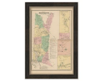 Town of JEFFERSON, Morris County, New Jersey 1868 - Replica or Genuine Original Map