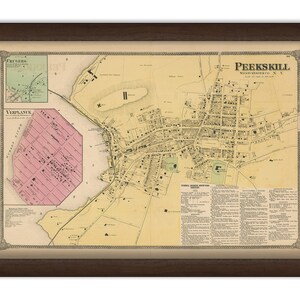 Village of PEEKSKILL, New York 1868 Map