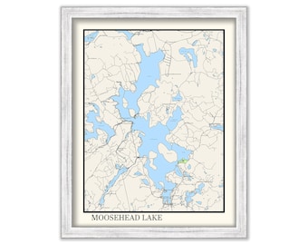 MOOSEHEAD LAKE, Maine - Map Poster