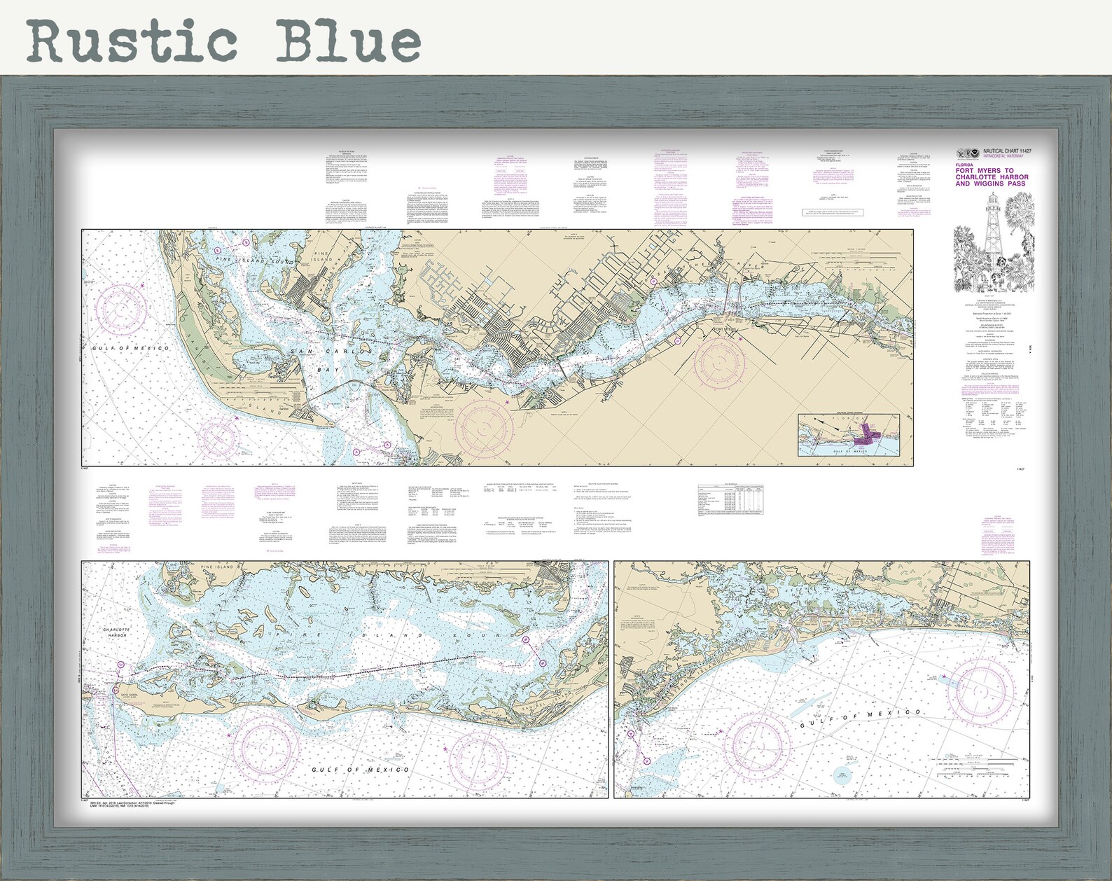 SANIBEL ISLAND Florida 2018 NOAA Chart Etsy