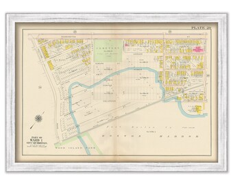EAST BOSTON, Massachusetts 1912 map, Plate 29 - Bennington Street and Neptune Road - Replica or GENUINE Original