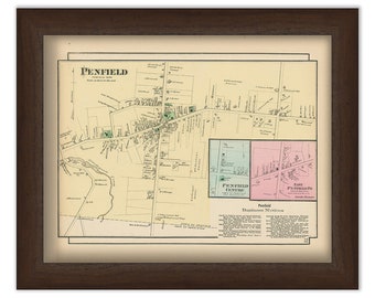 Village of PENFIELD, New York 1872 Map