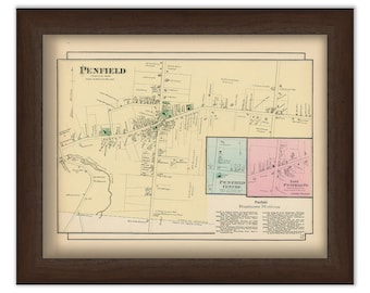 Village of PENFIELD, New York 1872 Map