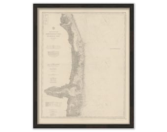 BARNEGAT Inlet to ABSECON Inlet, New Jersey 1879 Nautical Chart