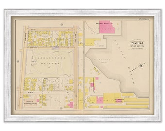 CHARLESTOWN, Boston, Massachusetts 1901 map, Plate 14 - CHARLESTON HEIGHTS