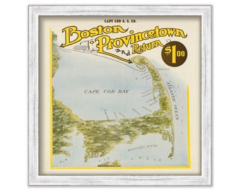 Cape Cod Travel Poster 1911-Boston to Provincetown