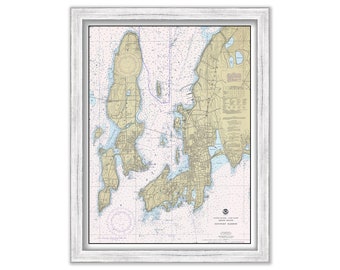 NEWPORT HARBOR, Rhode Island -  1981 Nautical Chart