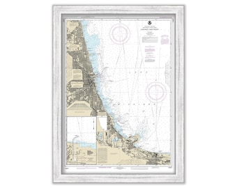 CHICAGO Lake Front, Illinois - 2016 Nautical Chart by NOAA