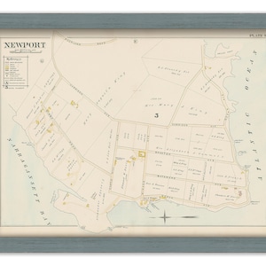 Newport Rhode Island - 1893 Atlas - Plate F. - Castle Hill, Brentons Point