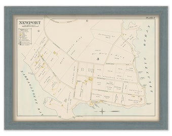 Newport Rhode Island - 1893 Atlas - Plate F. - Castle Hill, Brentons Point