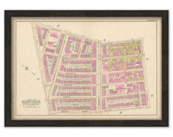 BOSTON 1902 Map, Plate 25, South End