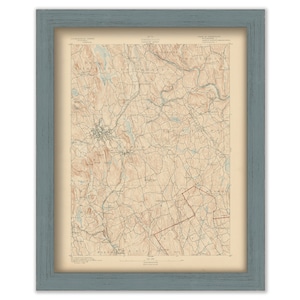 DANBURY, REDDING and BETHEL, Connecticut 1893 Topographic Map - Replica or Genuine Original