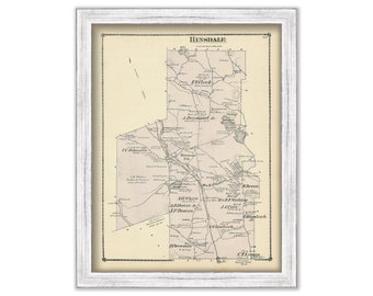 Town of Hinsdale, Massachusetts 1876 Map-Colored Reproduction