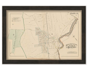 DORCHESTER, Boston, Massachusetts 1882 Map - Replica or Genuine ORIGINAL -  Mattapan