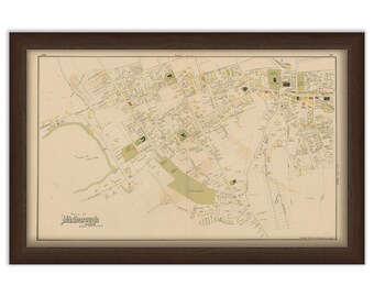 MARLBOROUGH, Massachusetts 1889 Map - Replica or Genuine ORIGINAL