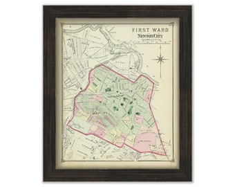 City of NEWTON, NEWTON CORNER, Massachusetts 1874 Map