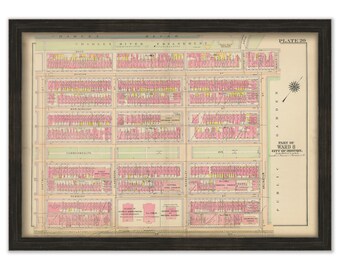 BOSTON, Massachusetts 1917 Map, Plate 20, Back Bay, Public Garden  -  Replica or Genuine ORIGINAL