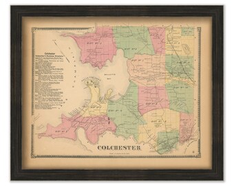COLCHESTER, Vermont - 1869 Map