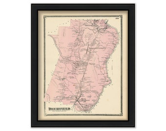 Town of DEERFIELD, Massachusetts 1871 Map