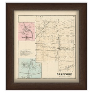 Town and Villages of STAFFORD, Genesee County, New York 1866 Map