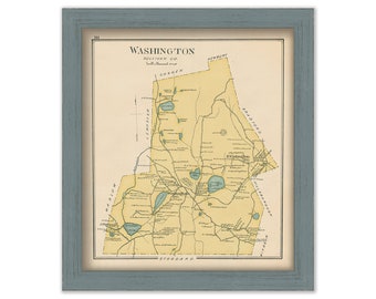 WASHINGTON, New Hampshire 1892 Map