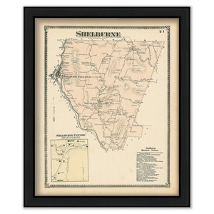 Town of SHELBURNE, Massachusetts 1871 Map