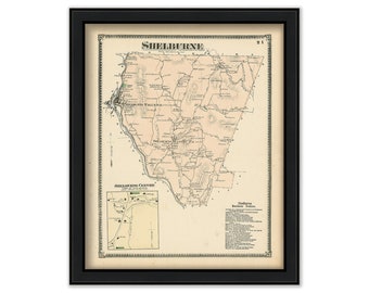 Town of SHELBURNE, Massachusetts 1871 Map