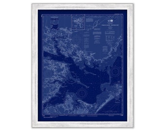PAMILICO SOUND, North Carolina  -   2017 Nautical Chart Blueprint