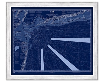 APPROACHES to NEW YORK - Nautical Chart Blueprint published in 2016