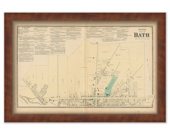 BATH, New York 1873 Map, Replica or Genuine ORIGINAL
