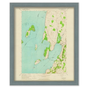 BUTLERS ISLAND, St Albans Bay, Vermont - 1964 Topo Map