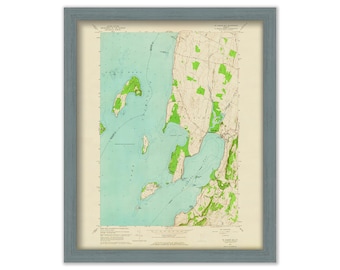 BUTLERS ISLAND, St Albans Bay, Vermont - 1964 Topo Map