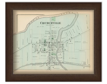 Village of CHURCHVILLE, New York 1872 Map