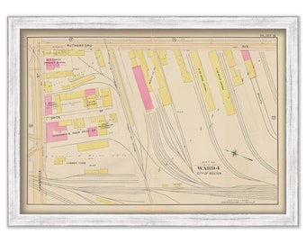 CHARLESTOWN, Boston, Massachusetts 1901 map, Plate 21 - CAMBRIDGE Street and RUTHERFORD Ave