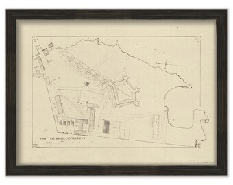 FORT TRUMBULL, New London, Connecticut -  1906 Drawing and Plan