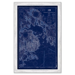 MOUNT DESERT ISLAND and Frenchman Bay, Maine 2013 Nautical Chart Blueprint