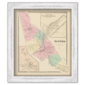 Town of ALFRED, Maine 1872 Map