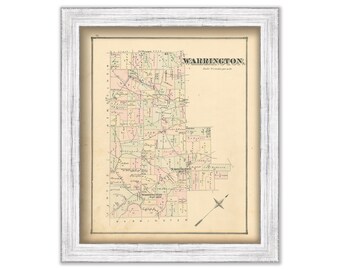 WARRINGTON, Pennsylvania  - 1876 Map