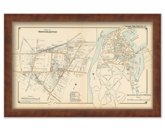 Bridge Hampton and Shelter Island Heights, Long Island, New York 1916 Map