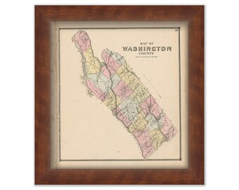 WAHINGTON COUNTY, New York 1866 Map