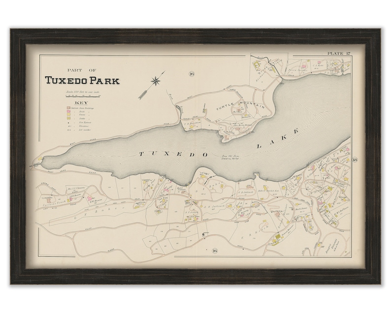 TUXEDO PARK New York 1903 Map Replica or Genuine Original Etsy