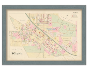 WAYNE, Pennsylvania - 1892 Map
