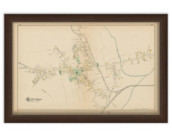 BEDFORD, Massachusetts 1889 Map - Replica or Genuine ORIGINAL