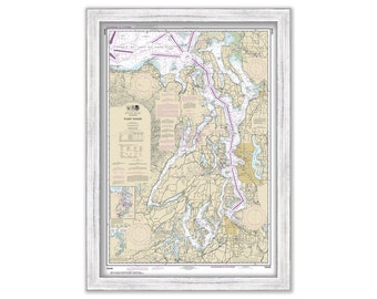 SEATTLE - TACOMA and Puget Sound, Washington - Nautical Chart published in 2017