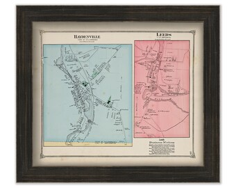 Towns of HAYDENVILLE and LEEDS, Massachusetts 1873 Map