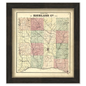 RICHLAND COUNTY, WISCONSIN 1874 map
