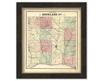 RICHLAND COUNTY, WISCONSIN 1874 map