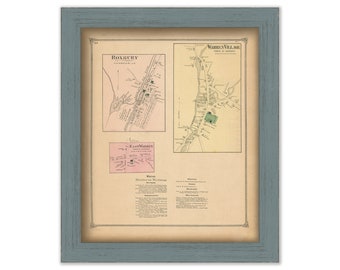 WARREN and ROXBURY, Vermont - 1873 Map